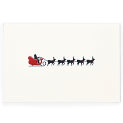 Holiday Greeting Cards - Santa Reindeer 